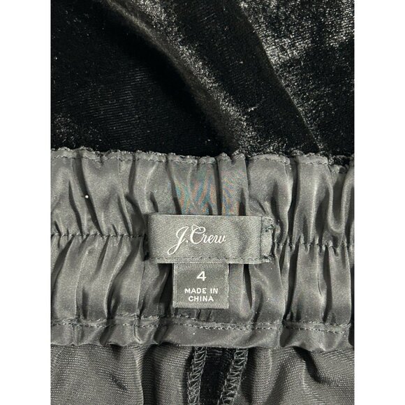 J. Crew Women's Pull-On Velvet Easy Pants in Black - Sz 4 - Picture 4 of 5